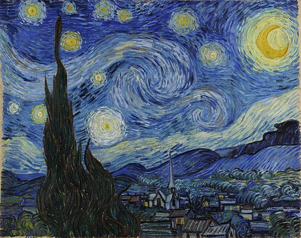La noche estrellada. Vincent van Gogh.