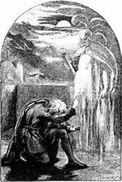 Hamlet habla con el espectro de su padre, el rey Hamlet.