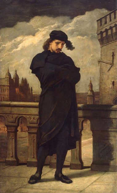 El príncipe Hamlet. William Morris Hunt, 1864. Temas de Hamlet.