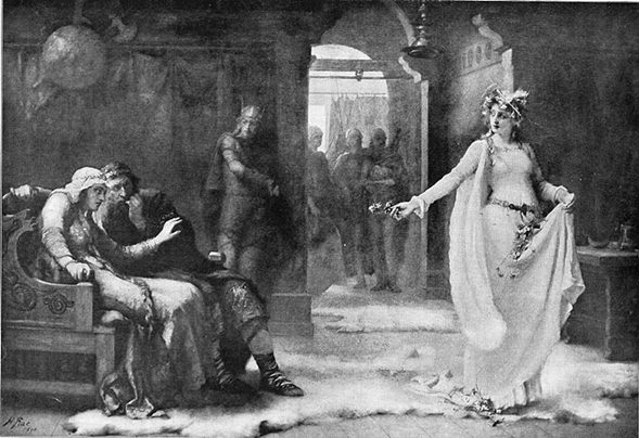Ofelia. Henrietta Rae, 1890. Recursos literarios de Hamlet.