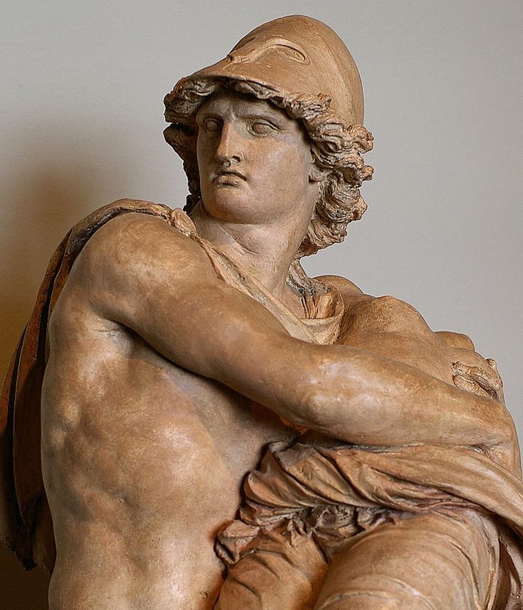 Ares alzando a Afrodita.