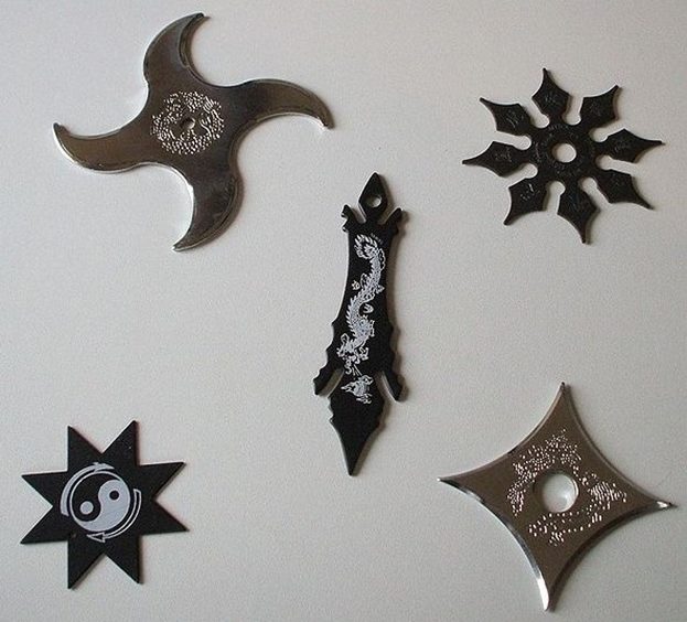 Shuriken o estrellas ninja, armas características de estos guerreros.